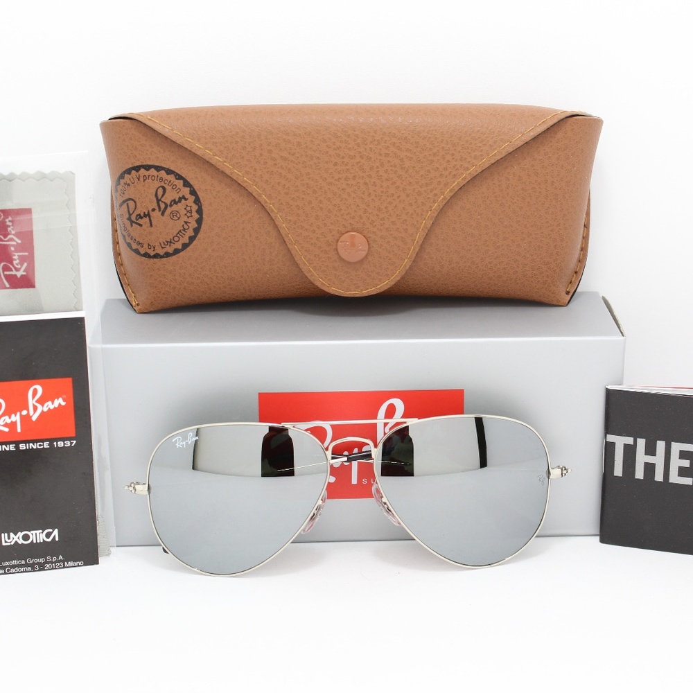 RAY-BAN RB 3025 W3277 SILVER FLASH AVIATORS